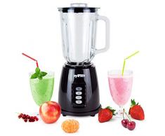 Grafner Glas Standmixer 1,5 Liter mit Edelstahlmesser und 350 Watt Leistung, BPA-Frei, Glas-Krug, Universal Mixer Eiweiß Shaker Ice Crusher Zerkleinerer Blender