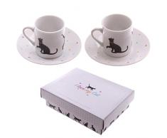 Espresso Tasse & Untertasse 2er Set I Love My Cat