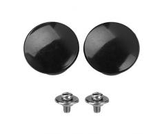 YOOJIA Deckelknopf Ersatz Topf Griff Knauf Ersatzgriff für Topfdeckel Bakelite Universal Deckelgriff für Glasdeckel Pfannendeckel 2/4 Stück Schwarz 2 Stück One Size