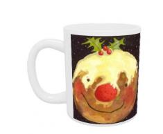 Christmas Pudding (gouache) by David Cooke - Henkelbecher - StandardgrÃ¶ÃŸe - White Mug