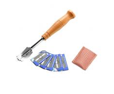 Brotschneider Bäcker, Teigschneider, Zubehör mit Holzgriff für Brot Backen