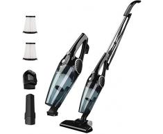 Holife Staubsauger Beutellos 12Kpa, 600W 2in1 Stielstaubsauger & Handstaubsauger ohne Beutel (5m Kabel / 0.8L Staubbehälter / 2 * Hepa Filter / 2 * Aufsätze), Stabstaubsauger【Energieklasse A】
