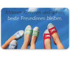 Brettchen Frühstücksbrettchen La Vida Serie: für Dich:-) mit Spruch: Männer kommen und gehen, beste Freundinnen bleiben