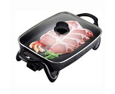 KYL Indoor Grill Topf & Skillet, Vielseitig, Simmer, Stir Fry und Serve, Non Stick Elektrische Grillpfanne w/Temperature Control & Glas Deckel