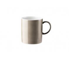 Thomas Sunny Day Becher mit Henkel, Kaffeetasse, Porzellan, Greige / Grau Beige, 300 ml, 15505