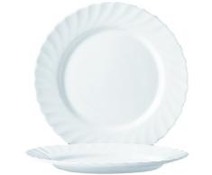Esmeyer 441-034 6er Pack Suppenteller tief TRIANON mit einem Durchmesser von 22,5 cm Hartglas made in Europe,