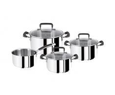 Tefal E97790 Gourmet Series Topf-Set (induktionsgeeignet, Kochtöpfe mit Deckel Ø 16, 20, 24 cm, Kasserolle ohne Deckel Ø 16 cm) 7-teilig