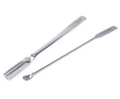 blueINOX Sparset Portionierlöffel (Dosierlöffel) und Mikro-Löffelspatel (Salbenspatel/Laborspatel)