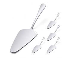 RayPard 5 Stück 22,6 cm Tortenmesser, Tortenheber, Kuchenheber Edelstahl rostfrei (Splitter)