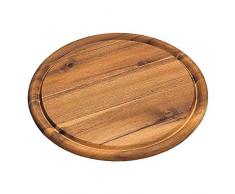 10er SET KESPER 28444 Fleischteller Ø 30 cm aus FSC®-zertifiziertem Akazienholz / Holzteller / Pizzateller / Schneidebrett
