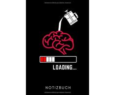 LOADING... NOTIZBUCH: A5 Notizbuch LINIERT Geschenk für Kaffeeliebhaber | Kaffeezubehör | Kaffee Buch | Geschenkideen für Frauen Männer | Barista Zubehör | Journal