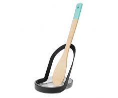 iDesign Utensilienhalter für die Arbeitsplatte, Küchenutensilienhalter aus Metall und Kunststoff, Kochlöffelhalter, mattschwarz