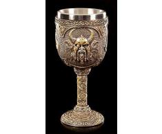 Figuren Shop GmbH Wikinger Kelch - Nordischer Gott Odin | Trinkkelch