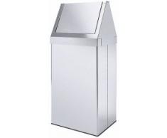 Abfallbehälter mit Schwingdeckel aus Edelstahl