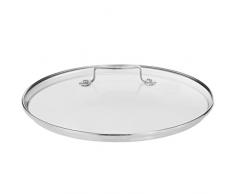 Tefal A43999 Jamie Oliver Edelstahl Glasdeckel (geeignet für alle pfannen mit 28 cm ø, auch Passend E43506 und E85606, Pfannendeckel mit Dampföffnung, Hitzebeständig bis 260 °C),