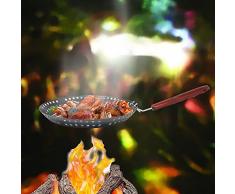 Ø 32cm Grillpfanne BBQ Grill Pfanne Bratpfanne Gemüse Grillen antihaft gelocht