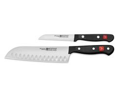 Wüsthof Messersatz 2-teilig, Gourmet (9281), inkl. Santoku Messer und Gemüsemesser, Edelstahl, für Spülmaschine, Messer Set sehr scharfe Klingen