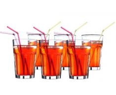 IKEA 6-er Set Gläser POKAL stapelbares Glas für Cocktail Longdrink Tee Kaffee Wasser - 350ml - 14cm hoch - spülmaschinenfest