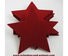 Filz - Untersetzer Stern rot, ca. 20 cm (Länge zwischen zwei Sternspitzen)