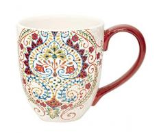 Jumbotasse Becher XXL folkloristische Deko 810 ml aus Keramik Trinkbecher Smoothie Becher Geschenk Büro Tasse für Kaffee Teetasse Cappuccino Kaffeebecher Jumbo-Tasse Riesentasse XXXL von DUO (Foxi)