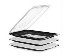 TATAY FRESH System - Hochwertige Aufschnitt-Boxen, Frischhaltedose für Aufschnitt. Optimale Aufbewahrung im Kühlschrank, 3 Stück, Maße 17 x 3.2 x 25.2 cm (3X Schwarz)