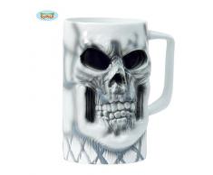Totenkopf Krug für Halloween Party ca. 15 cm