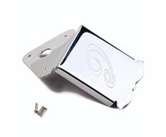 Mandoline Gitarren Saitenhalter mit Deckel und Schrauben für Mandoline Part Replacement Gitarren Maker Triangle Plated 8-String Chrome