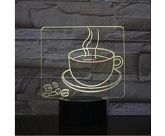 Weihnachten Kaffeetasse USB 3D LED Nachtlicht Multicolor dekorative Lichter Jungen Kind Kinder Baby Geschenke Kaffeebohnen Tischlampe Nachttisch