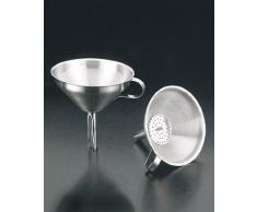 Metaltex Trichter mit Siebeinsatz 13cm, Edelstahl, Silber, 13 x 13 x 16 cm