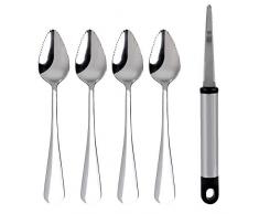 Joyibay 4 Stücke Grapefruit Löffel Edelstahl Gezackte Frucht Löffel Dessert Löffel Mit Grapefruit Schäler