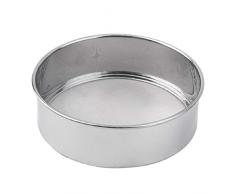 Flushzing Edelstahl Mehlsieb Backen Werkzeug Küche Superfein Round-Mehl-Zuckerpulver Sieve Seiher