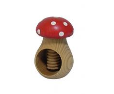 Nussknacker „Fliegenpilz“ aus naturbelassenem Buchenholz, sehr stabil, ideales Weihnachtsgeschenk