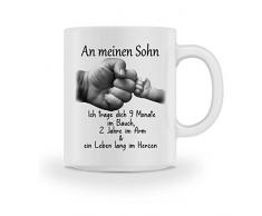 Tasse Geschenk zur Geburt mit Spruch Sohn Mama Familie Geschenk Muttertag