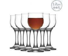 Lav Nevakar - Likörgläser mit Stiel - 55 ml - 12 Stück