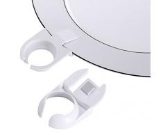 Gläserhalter/Tellerclip für Sektflöten aus weißem ABS-Kunststoff / Länge: 8 cm, Ø innen: 3 cm | ERK