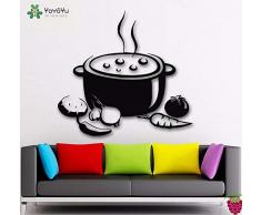 Wandtattoo Vinyl Kunst Aufkleber Room Decor Gemüsetopf Suppe Küche Für Mittagessen Wanddekoration Removeable Wandbild 57X61 cm