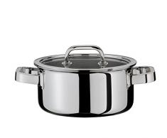Spring 0615500624 Finesse Bratentopf mit Deckel, Edelstahl, silber, 14,2 x 31 x 33,8 cm