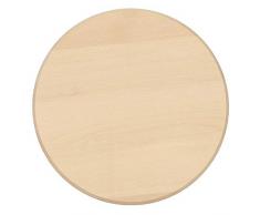 Bütic Buchen Schinkenteller - rund - Holzteller Schneidebrett, Brettgröße:45 cm Durchmesser