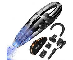 Akku Handstaubsauger WENINETIES 2200mAh Akku Staubsauger Beutellos,Hohe Leistung 120W Auto Staubsauger Kabellos Nass und Trocken, Starker Sog