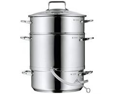 WMF Dampfentsafter, mit Glasdeckel, Ø 25 cm, Cromargan Edelstahl poliert, induktionsgeeignet, spülmaschinengeeignet, V 7, 0l