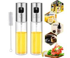 Nifogo Öl Sprayer - Olivenölsprüher, Glas Flasche Essig Spender Küche Werkzeug Zerstäuber für Kochen Öl Sprühflasche Salat BBQ Pasta (100ml)