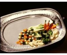 Servierplatten, Alu oval, 35 cm x 24,5 cm, 10 Stück