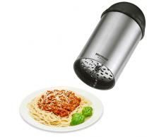 Westmark Käsereibe, Mit 3 austauschbaren, scharfen Einlege-Schneidscheiben, Rostfreier Edelstahl/Kunststoff, Technicus, Silber/Schwarz, 14402260