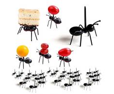 Ant Obst Gabel Set, mehrere Verwendung Snack Kuchen Dessert Küche Gabeln Essen Pick für Bar Party (3 packs of 12)