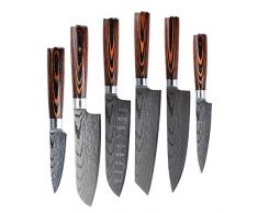 8Laser Damaskus Chef Messer Japanische Lachs Sushi-Messer-Edelstahl-Sashimi Küchenmesser Roh Fischfilet Schichten Messer