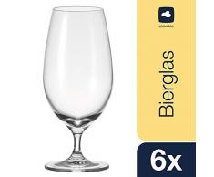 Leonardo Bierglas-Set Cheers, Biergläser-Set in klassischem Stil, spülmaschinenfeste Biertulpe für 450-ml, 6-teilig, 061637