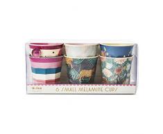 Rice Melamin Kinder Becher Set 6er mit Sommerfarben der Serie Simply Yes 150ml