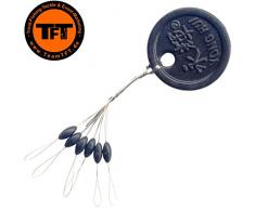 TFT Spezial Gummistopper - 6 Stopper für Tremarella Bleie, Gläser & Sbirolinos, Gummiperlen, Posenstopper, Gummistopper, Größe:M