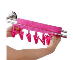 4 Stück Faltbare Stoffe Raumspartrockner Kleidung, Wäsche Drip Aufhänger mit 6 Clips für Wäsche Trocknen Socken, Handtuch, Unterwäsche, Hosen
