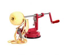 EXQULEG Apfelschäler,Apfelentkerner,Apfelschneider,Apfelschälmaschine - 3 in 1 Profimaschine Profi-Apfelschäler